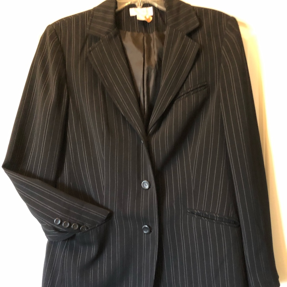 Black and white pin stripe